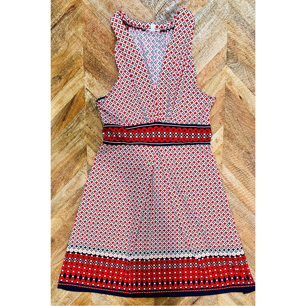 Max Studio: Geometric Halter Dress